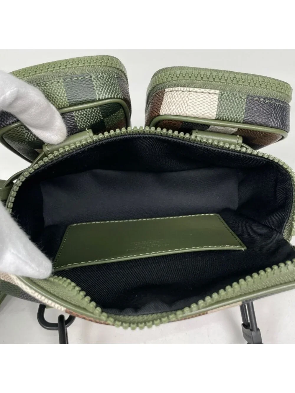 Louis Vuitton LV Trail Wearable Wallet Shoulder Bag Damoflage Damier Green Brown